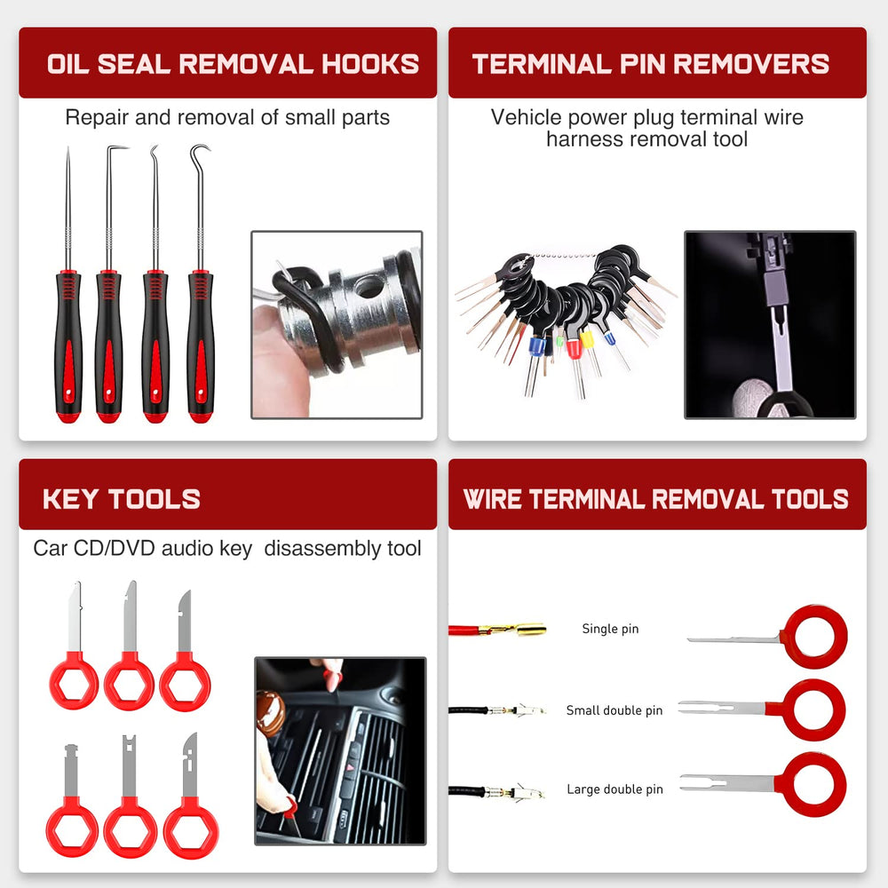 Nilight 238Pcs Trim Removal Tool, Auto Push Pin Bumper Retainer Clip Set