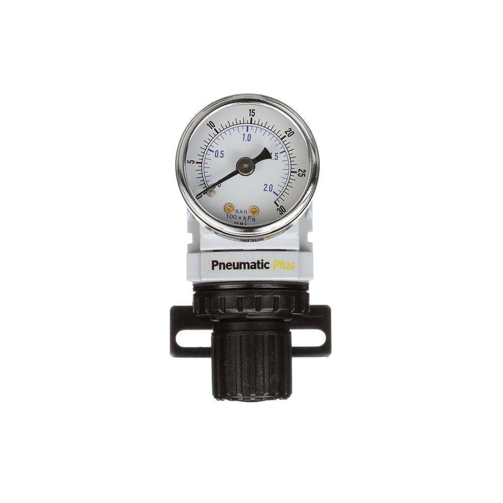 PneumaticPlus PPR2-N02BG-2 Low Pressure Air Regulator, 0-30 PSI, 1/4" NPT
