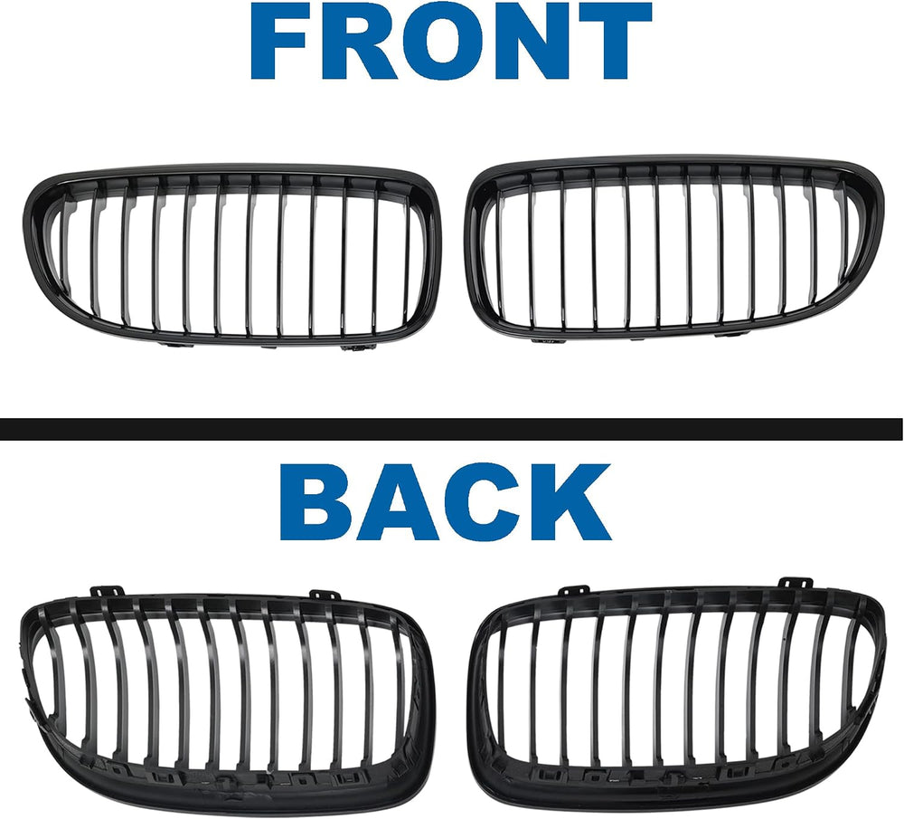 E90 Grille - Black Kidney Single slats Grill Compatible With BMW 3 series E90...