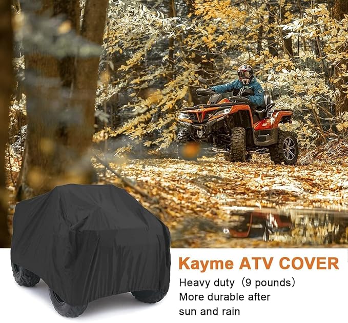 Kayme ATV Cover Waterproof Heavy Duty All Weather, Quad 4 Wheeler Cover Sun