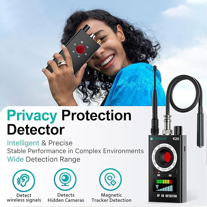 JMDHKK Hidden Camera Detector, Bug Detector & GPS Tracker Detector – RF