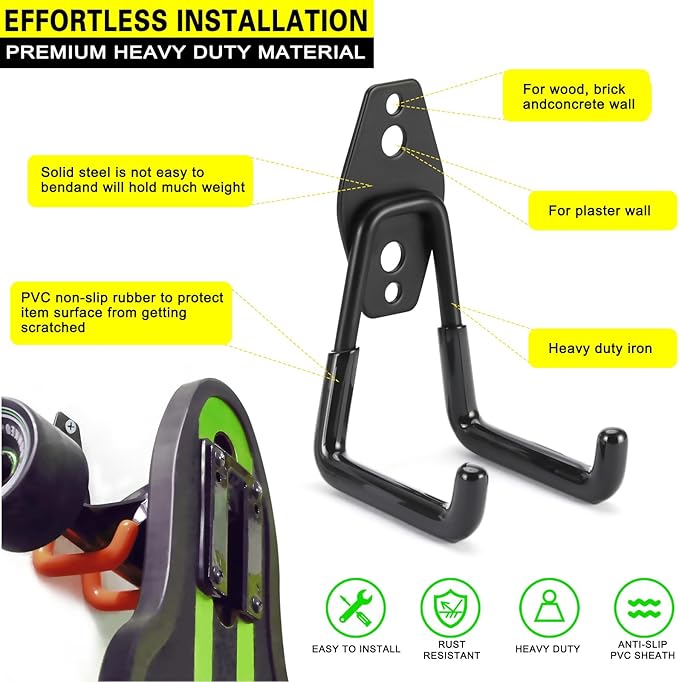 28 Pack Heavy Duty Garage Hooks, Utility Wall Mounted Storage System,