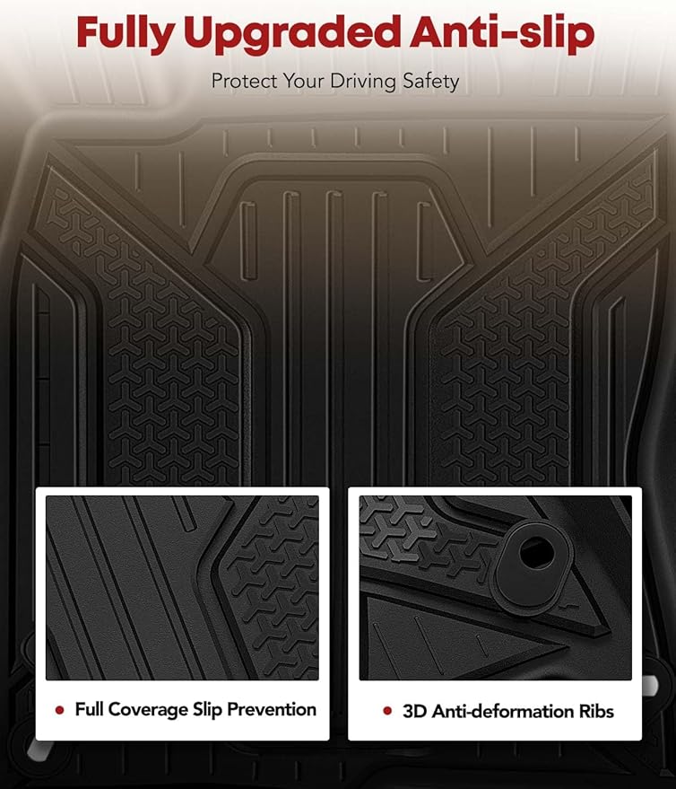 YHTAUTO Floor Mats Fit 2016-2021 Honda Civic Coupe/Sedan/Type R, 2017-2021