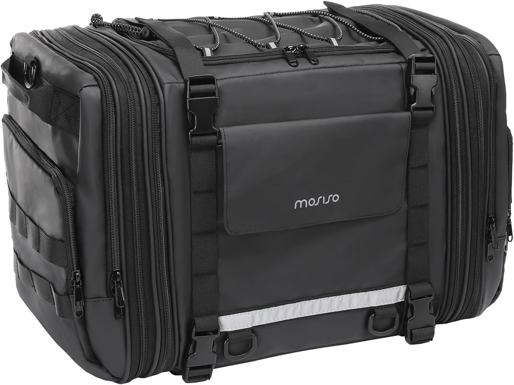 MOSISO Motorcycle Tail Bag with Expandable Capacity 32L-48L, Motorcycle Rear ...