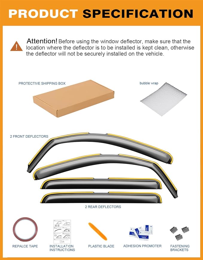 in-Channel Window Rain Guards Fit