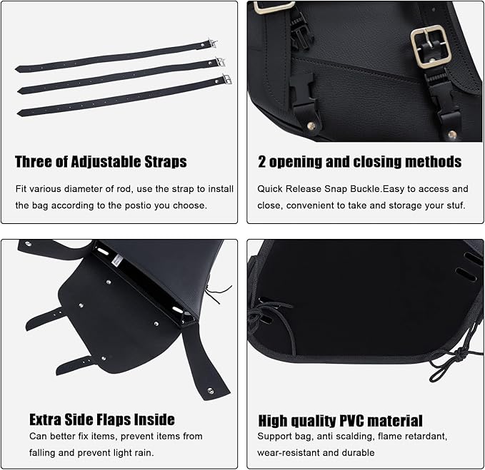 Motorcycle Saddle Bags Leather Motorcycle Solo Swing Arm Bag