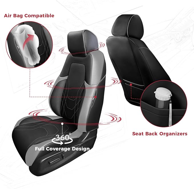 FREESOO CRV Seat Covers Full Set,