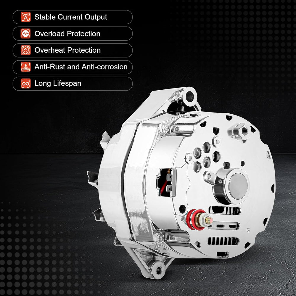 105AMP New Alternator Fit for Chevy for Buick High Output for 7127-SE105C