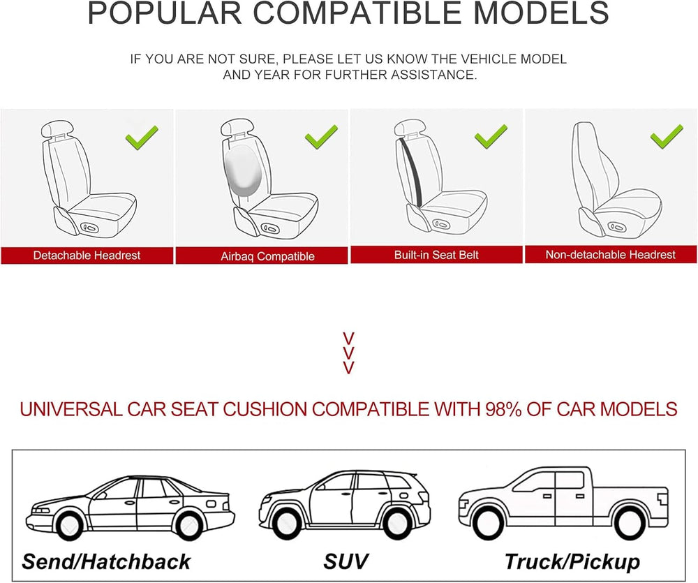 BOPUOVRE Car Seat Cover for Luxury & Comfort PU Leather