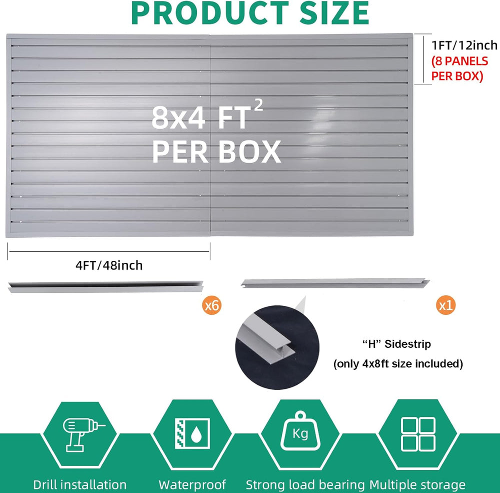 FRAYSCENT Slat Wall Paneling Garage Slat Wall Storage Systems Slatwall Panels...