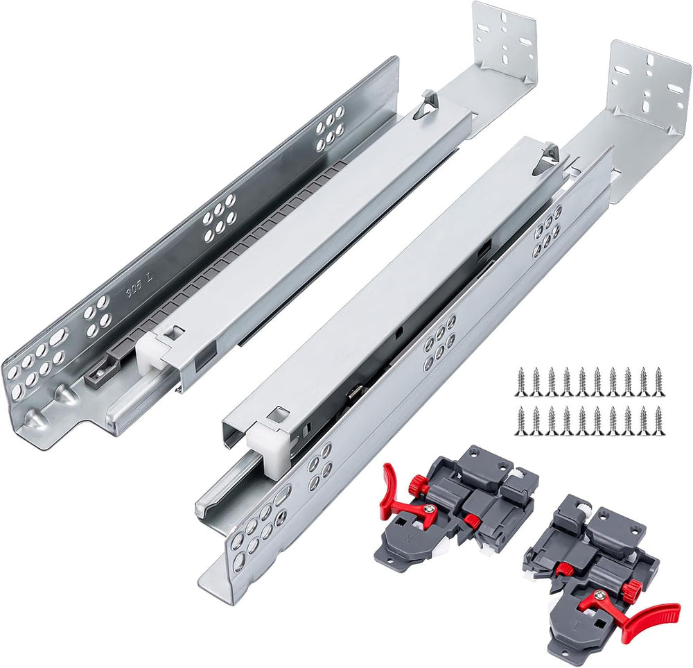 LONTAN 21 Inch Undermount Soft Close Drawer Slides 3D Locking Device 1 Pair