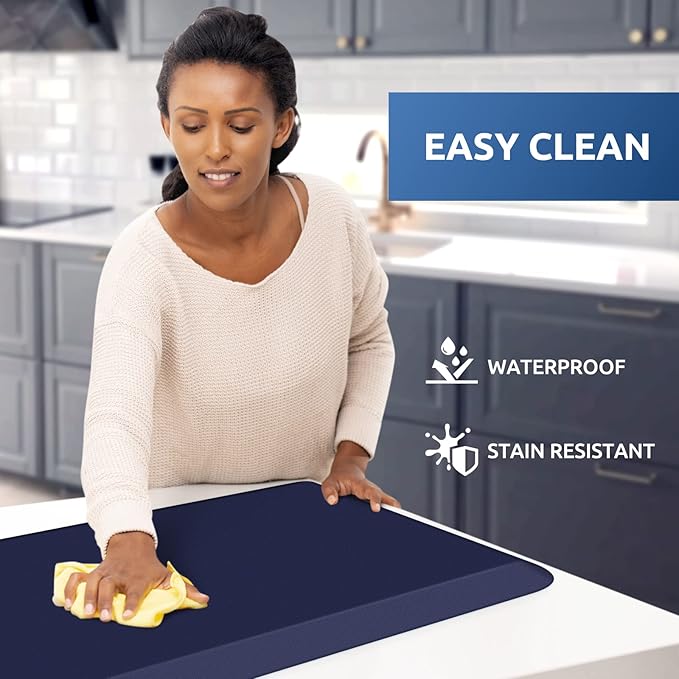 KitchenClouds Kitchen Mat Cushioned Anti Fatigue Kitchen Rug 0.8inch Waterproof