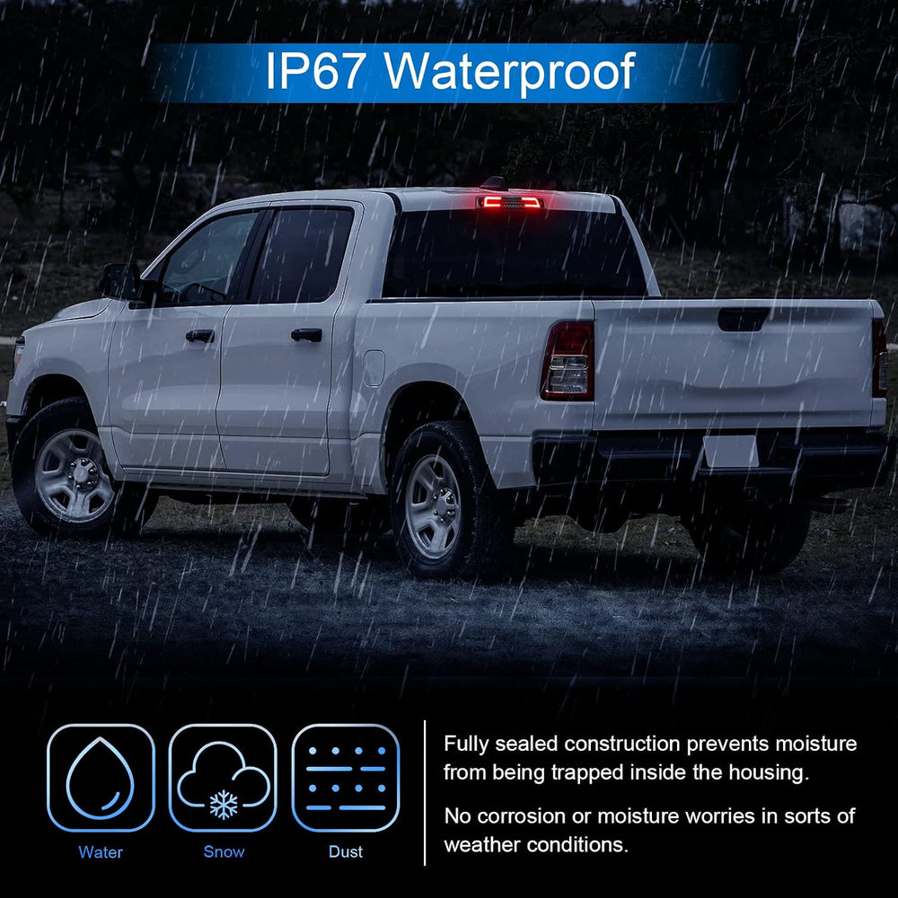 LED Third Brake Light Smoked Compatible with 2019-2026 RAM 1500 Rear High Mou...