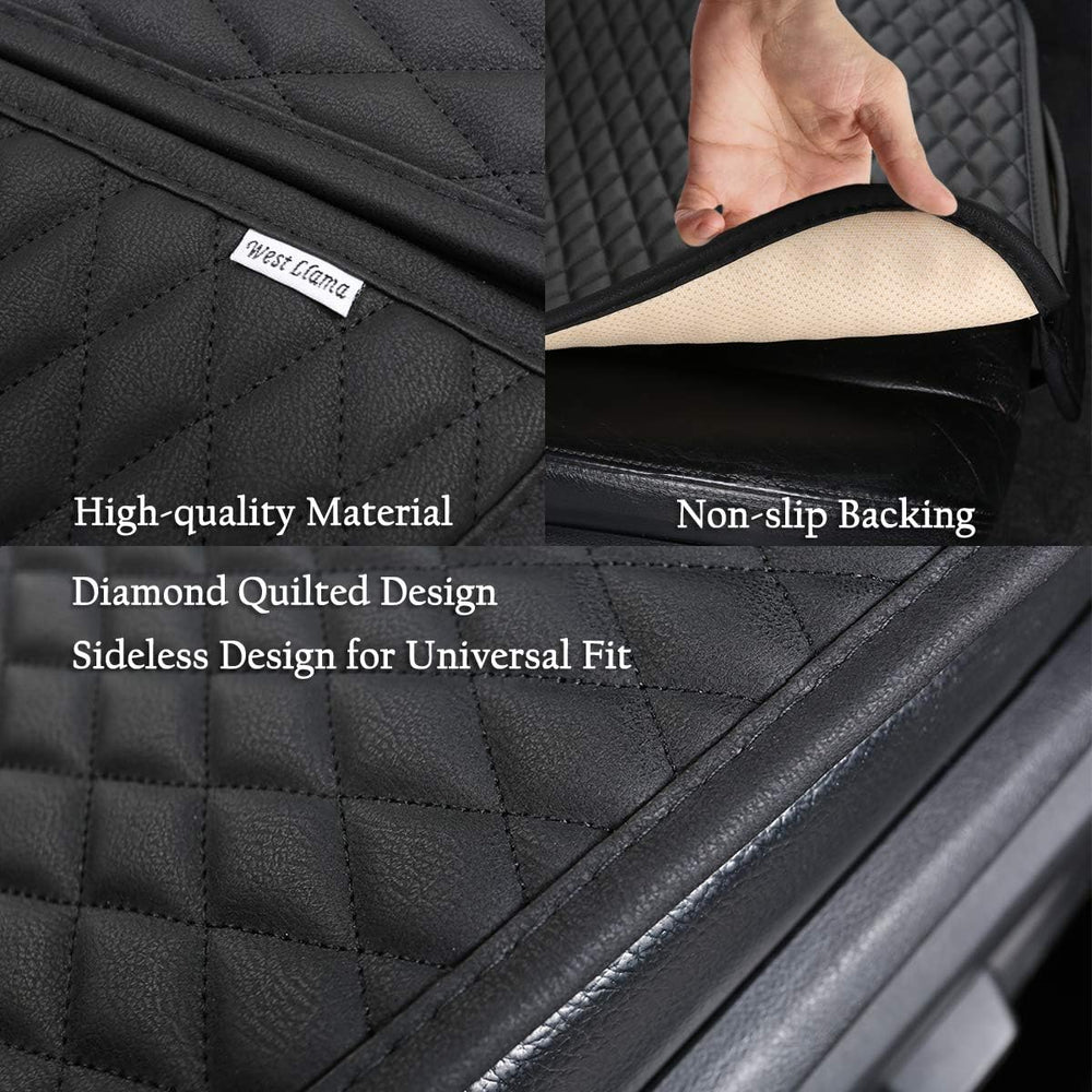 West Llama Pu Leather Car Seat Bottom Covers Protectors Include 1 Pair Front ...