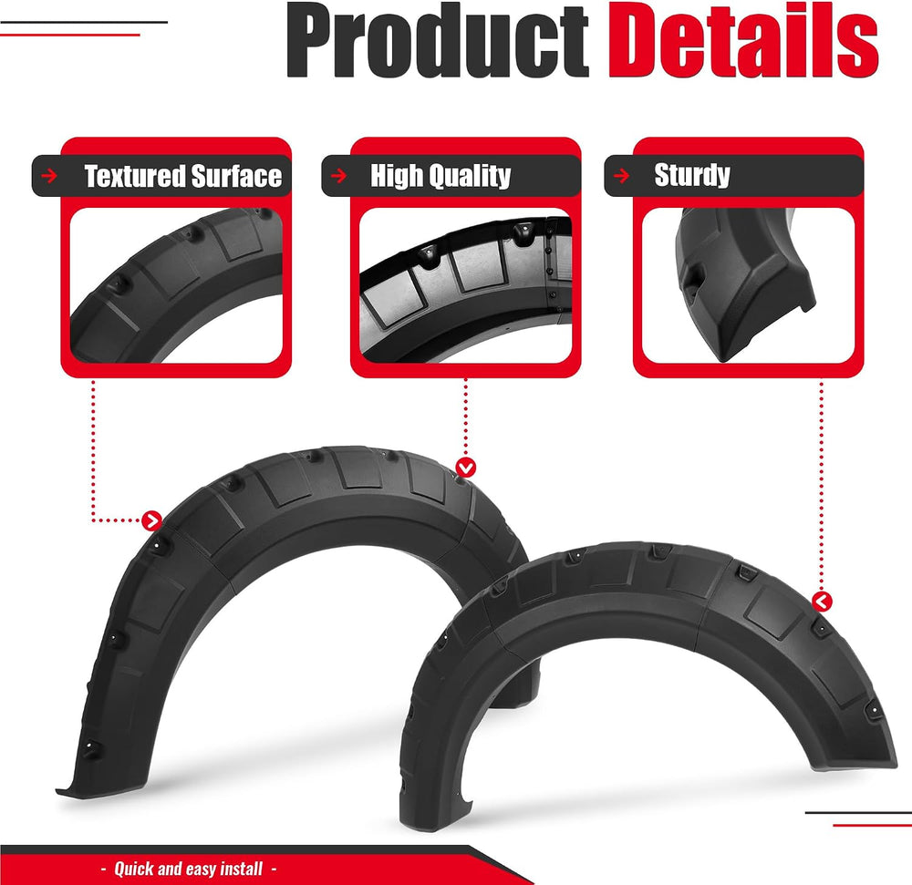 Fender Flares Compatible with 2009-2014 Ford F-150 | Styleside Bed 67.0"...