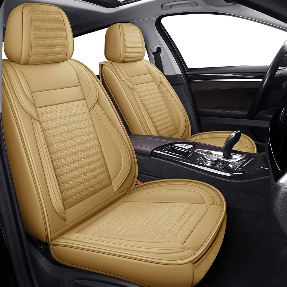 LINGVIDO Car Seat Covers, Breathable and Waterproof Faux Leather Automotive