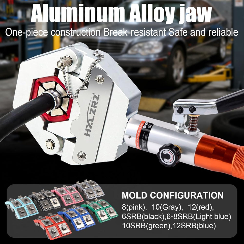 HZLZRZ Hydraulic AC Hose Crimper Kit - Manual A/C Hose Crimping Tool for BH A...