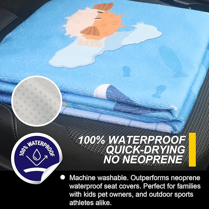 Back Seat Cover for Car Trucks Van SUV, Waterproof Rear Bench Towel Seat Covers