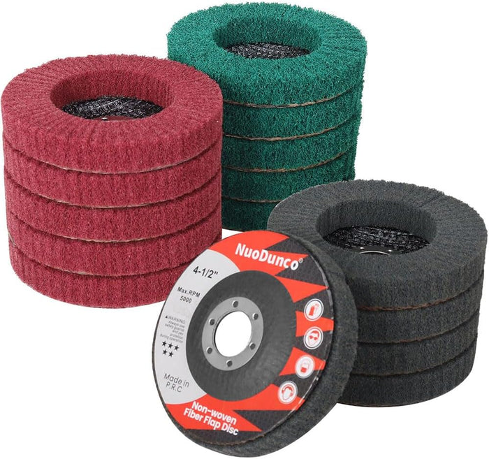 15Pcs 180/320/600 Grit Scour Flap Disc 4-1/2" Polishing for Angle Grinder