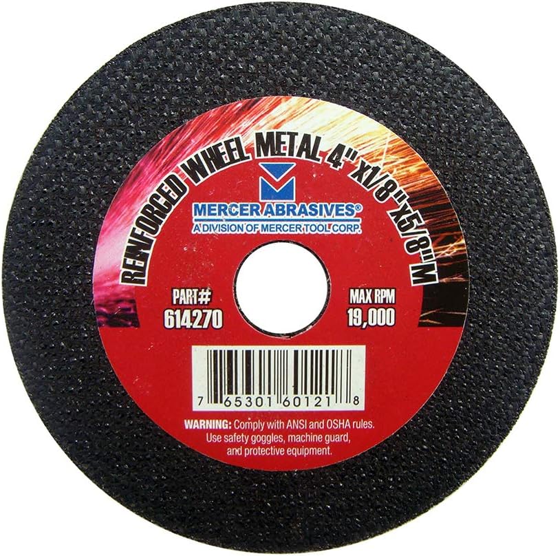 Mercer Industries 614270 - 4" x 1/8" x 5/8" Cut-Off Wheels for...