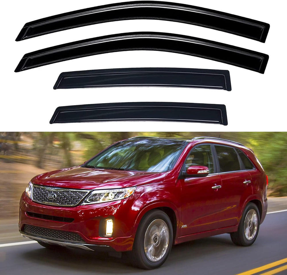 Window Visors Rain Guards for 2011 2012 2013 2014 2015 Kia Sorento, Out-Channel