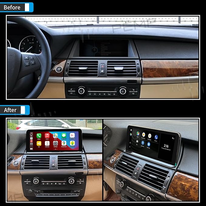 PEMP Linux Vertical Screen E70 E71 CIC Wired and Wireless CarPlay Retrofit