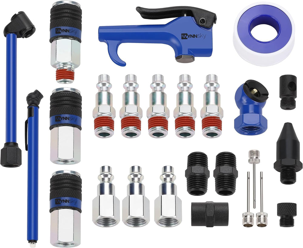 Air Compressor Accessories, Air Blow Gun Kit, Air Fittings, Air Chuck, Tire G...