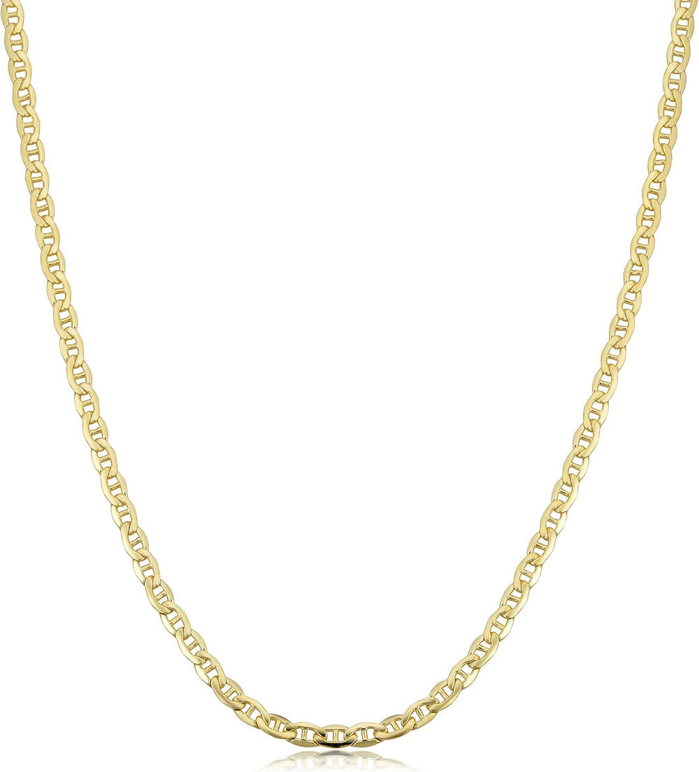 Kooljewelry 14k Yellow Gold Filled 3.3 mm Mariner Link Necklace