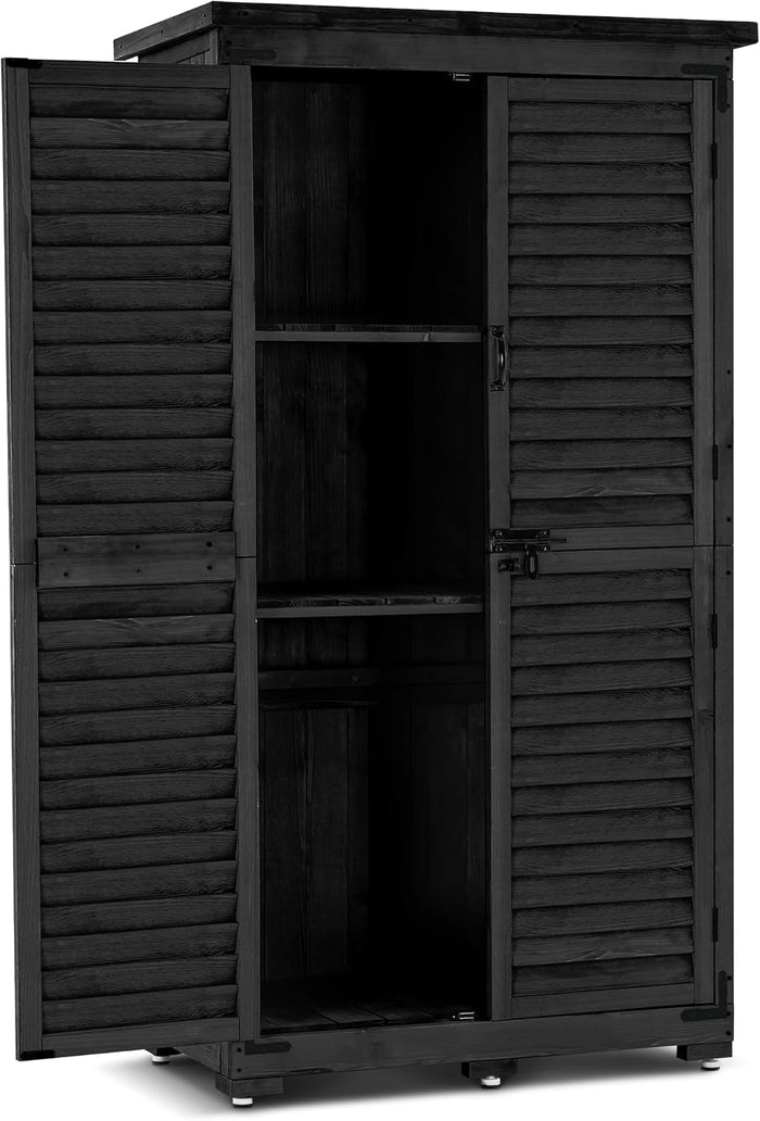 MCombo Outdoor Storage Cabinet, Garden Storage Shed, Outside Vertical Shed