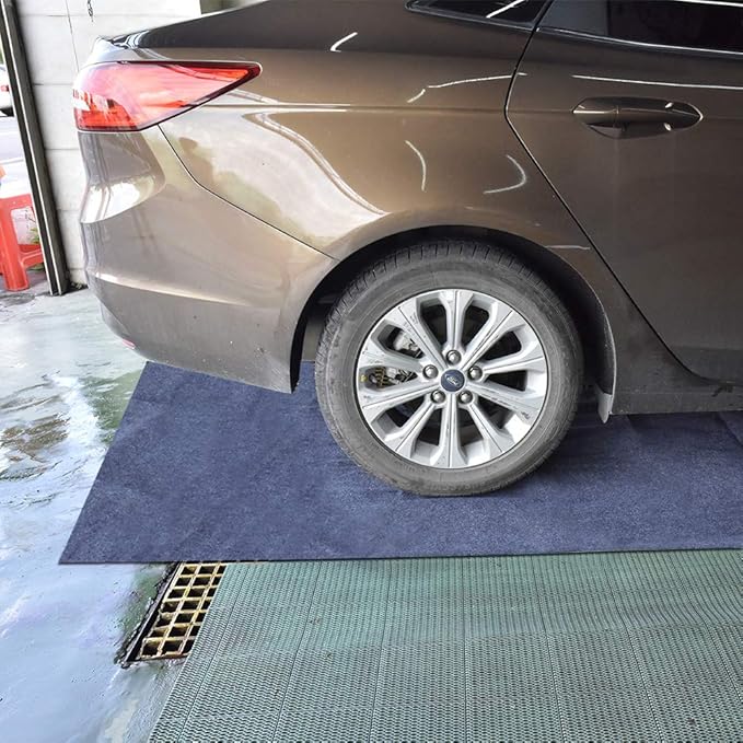 Garage Floor Mat, Absorbent Fabric, Anti-slip and Waterproof Backing, Garage