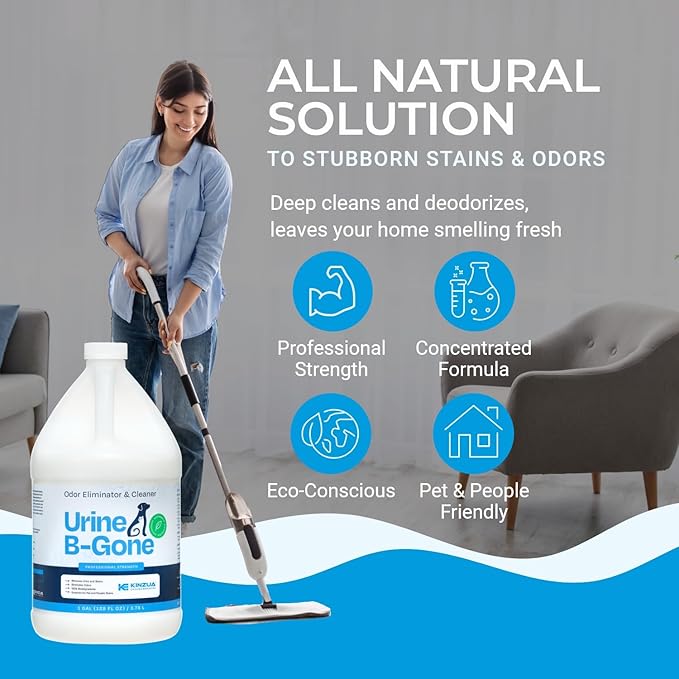 KINZUA ENVIRONMENTAL Urine B-Gone, Professional Enzyme Odor Eliminator & Pet