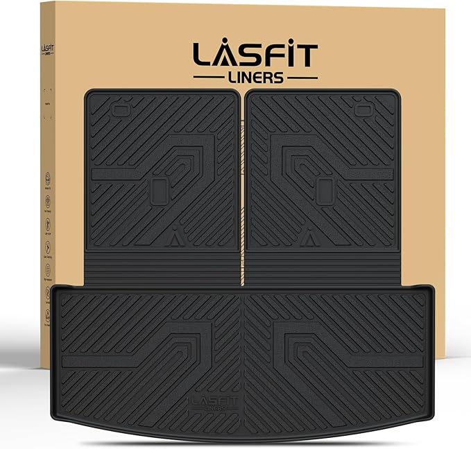LASFIT Trunk & Backrest Mat for Ford Explorer 2020-2025, Custom Fit All W...