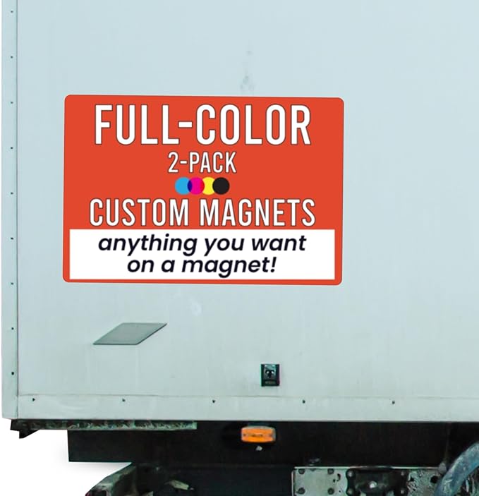 Magnet Me Up Customizable and Personalized Automotive Magnet Decals (2 Pack)