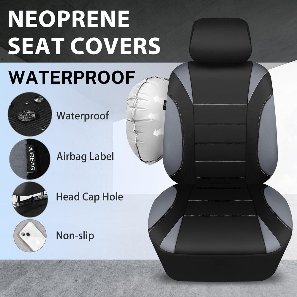 CAR PASS Waterproof Car Seat Covers Front Seats Only with 5mm Composite EVA, ...
