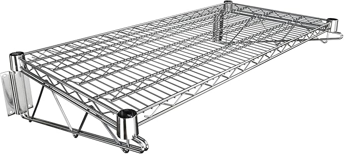 18" x 36" Chrome Wire Wall Mount Shelf