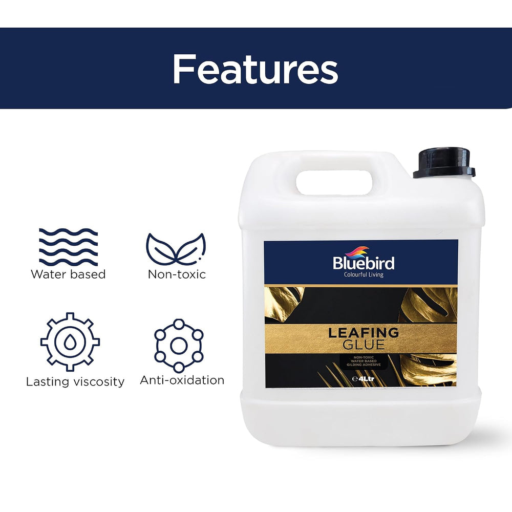 Bluebird Gold Leaf Adhesive 135.2 Fl Oz / 4 Liter Gilding Adhesive, Leafing G...