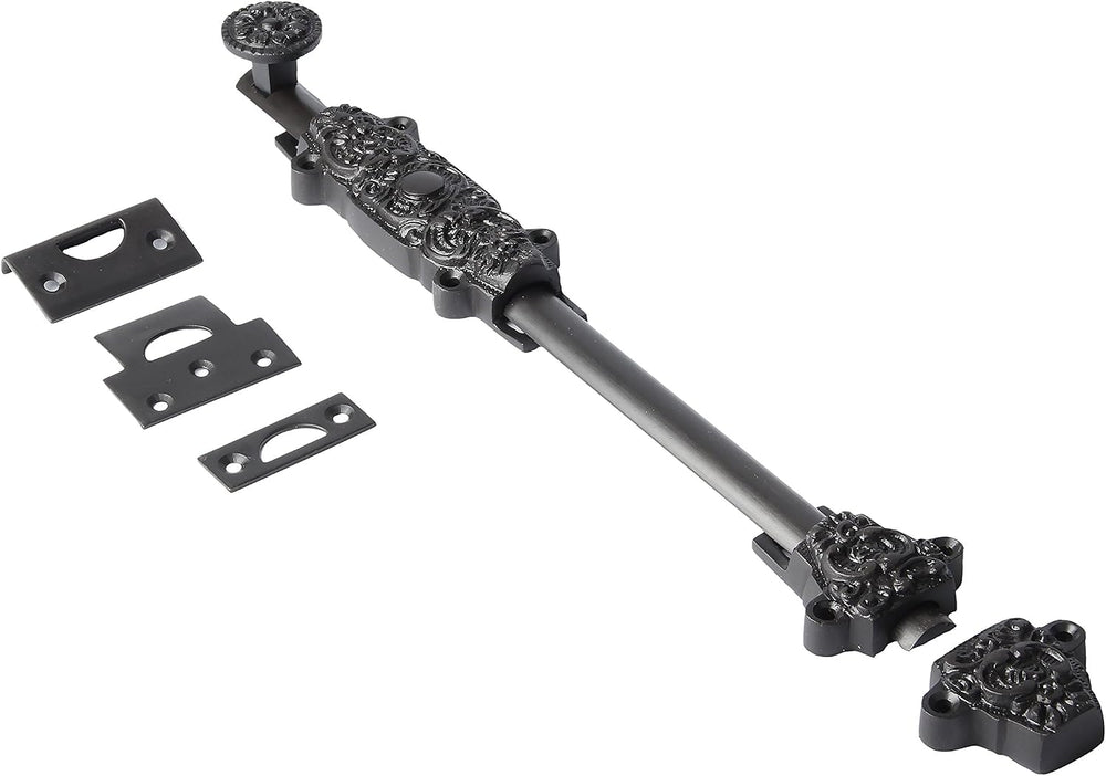 A29 Slide Bolts, Solid Brass, Oil Rubbed Bronze, 12 X 1 1/4 in
