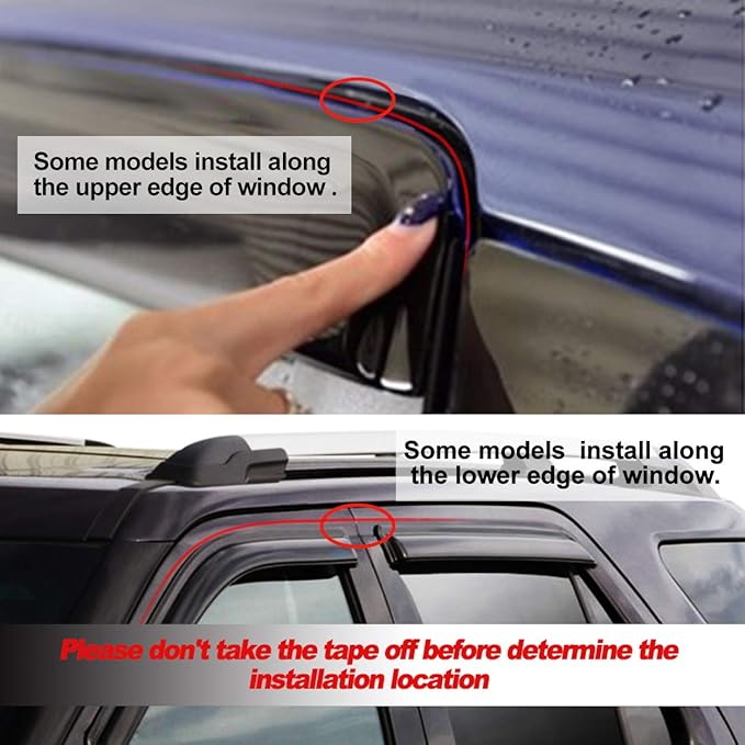 94077 Side Window Wind Vent Deflector, Window Visor fit