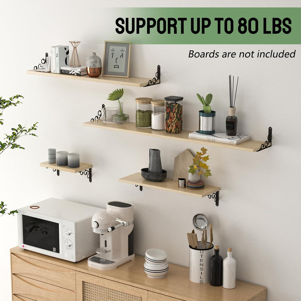 L Shelf Brackets for 12" - 14" Board, Floating Shelf Bracket Heavy ...