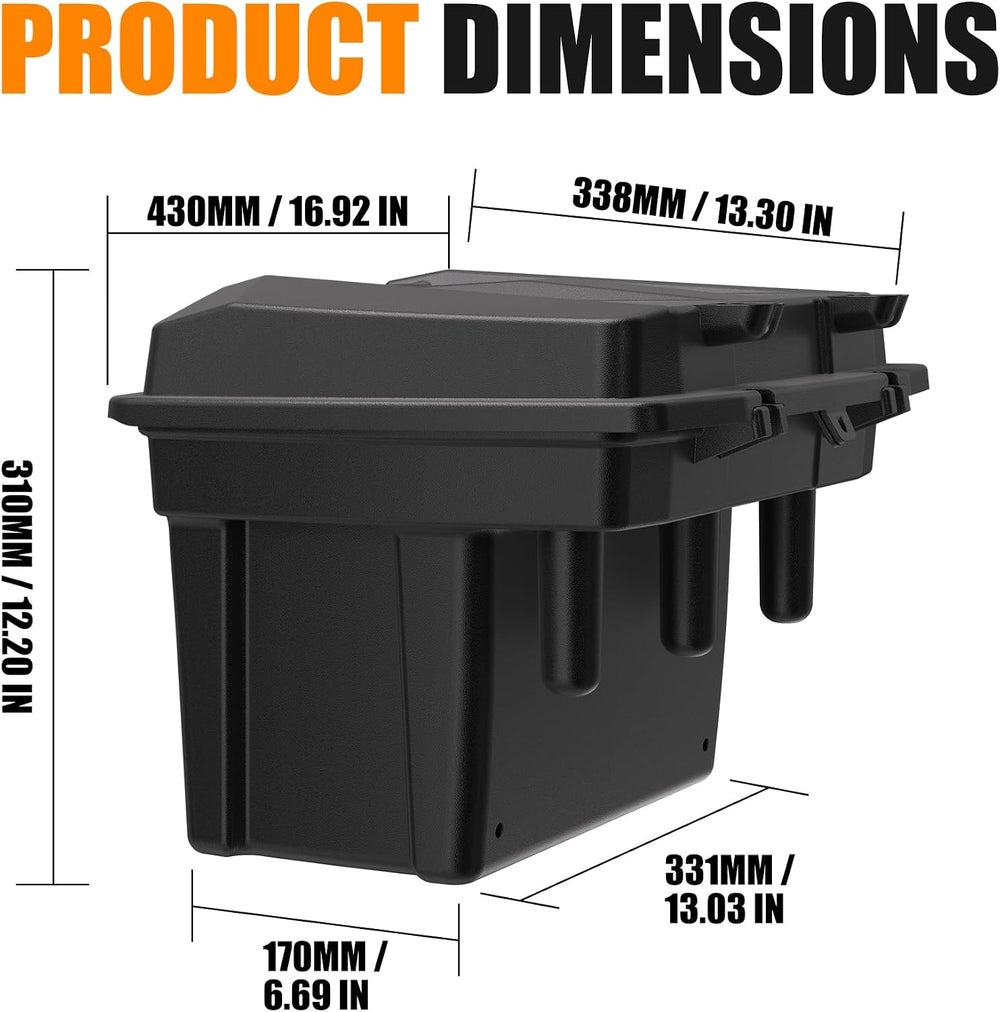 21L UTV Cargo Storage Box for Polaris Ranger 1000 900, Waterproof Removable R...