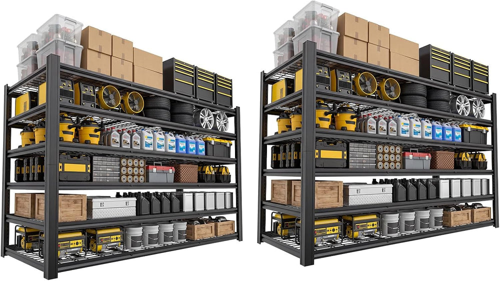 62" Wide Heavy Duty Garage Shelving Units,6000LBS Deep Storage Shelves,B...