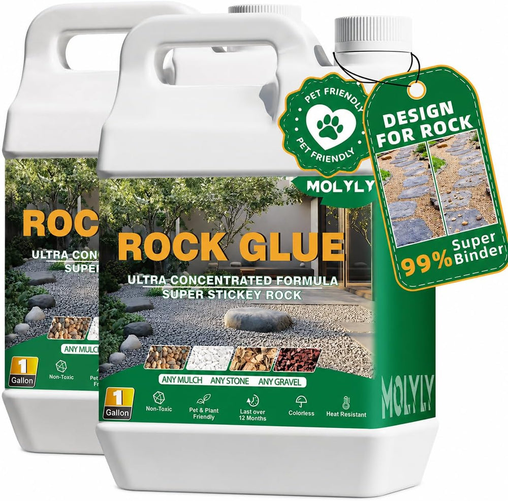 Rock Glue for Landscaping, Strong Mulch & Gravel Adhesive, 2 Gallon