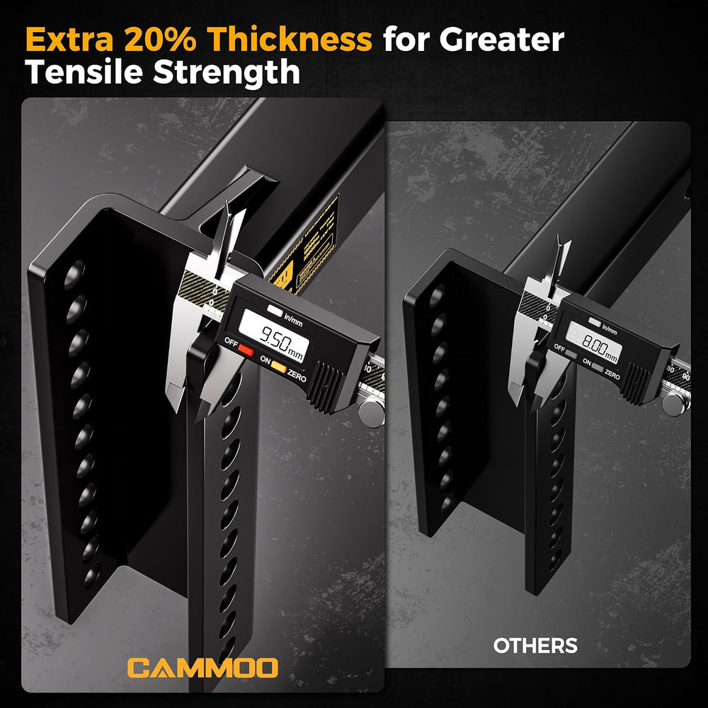 CAMMOO Adjustable Trailer Hitch for 2.5 inch Receiver 8inch Rise/Drop Hitch