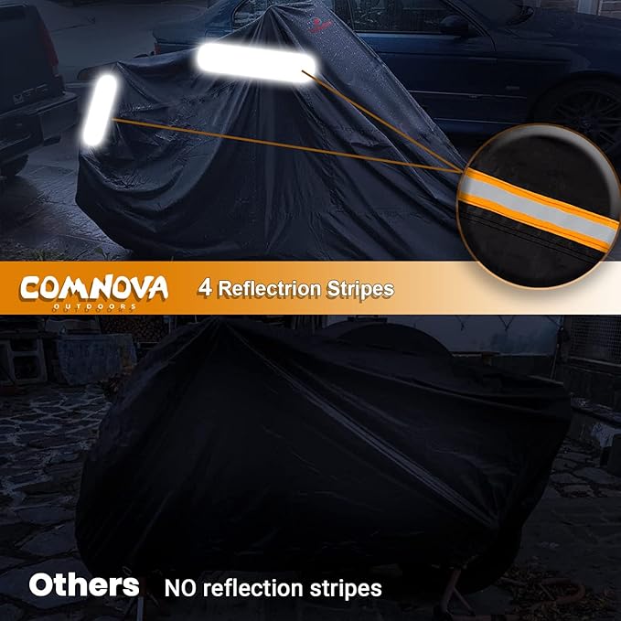 Motorcycle Cover All Season, Universal Waterproof Weather Sun Outdoor