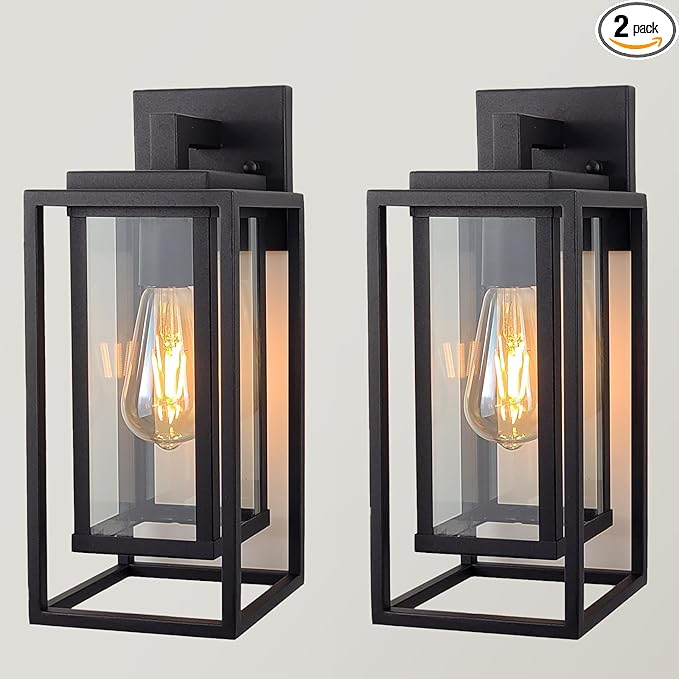 14" Outdoor Wall Light Fixtures Waterproofed Exterior Lantern W/Sturdy (2Pack)
