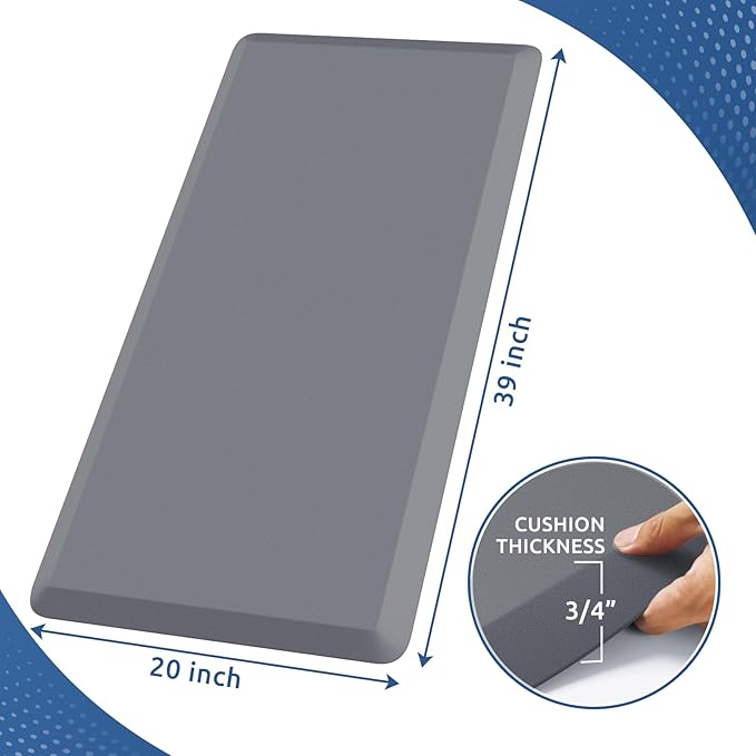 KitchenClouds Kitchen Mat Cushioned Anti Fatigue Rug 20"x39" Waterp...