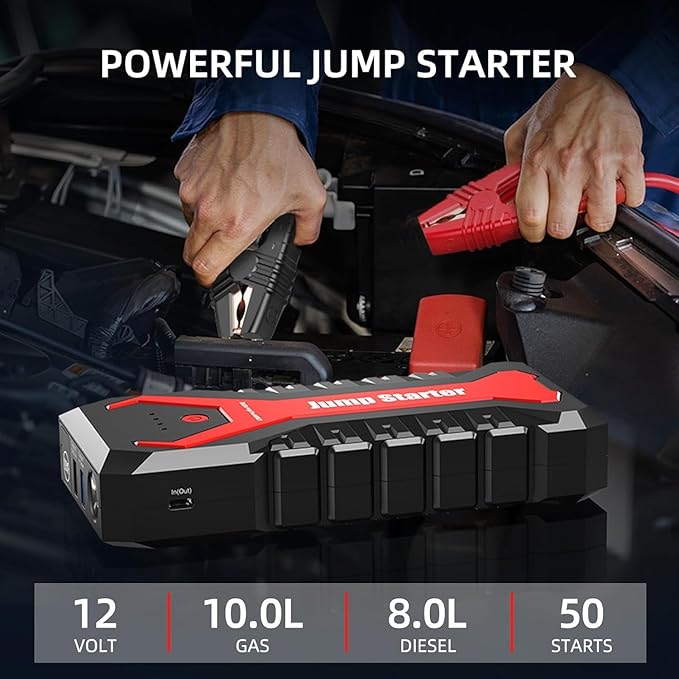 DBPOWER 3000A/80.66Wh Portable Car Jump Starter 12V Auto Lithium-Ion Battery