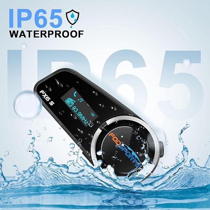 Fodsports FX6S Bluetooth Motorcycle Headset, 6-Way Motorbike Intercom Bluetoo...