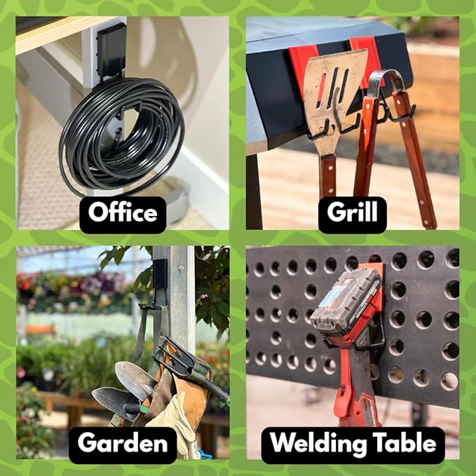 GATOR MAGNETICS Open Storage Hook: 4-Pack, The Ultimate Workshop & Garage