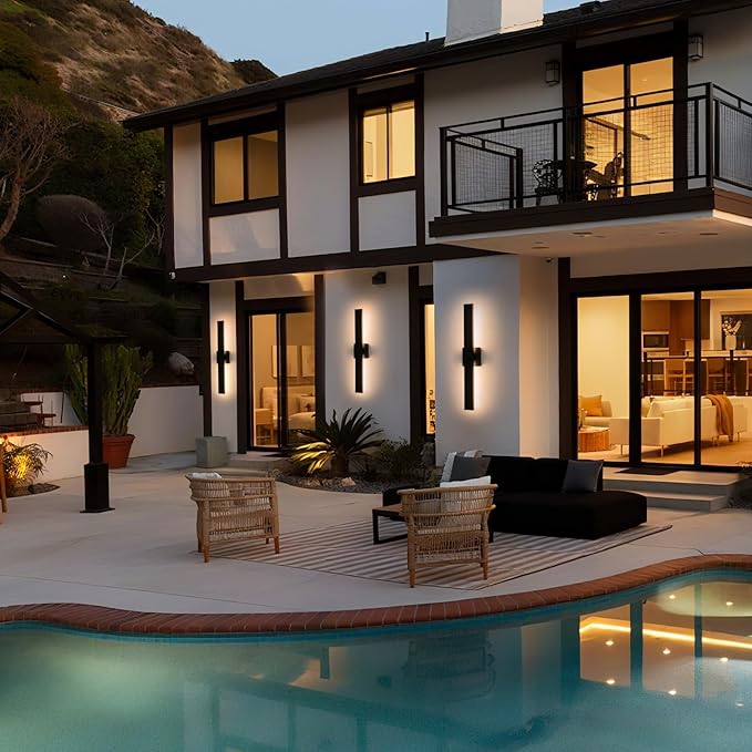 Modern Outdoor Wall Light 3CCT Dimmable LED Outdoor Sconce Lights